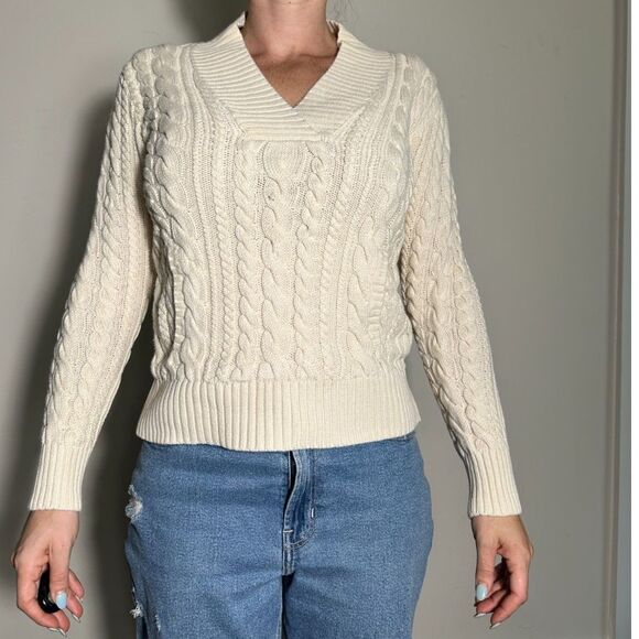 Ralph Lauren Sweaters - Vintage Ralph Lauren Lauren Jeans Company 100% Cotton White Sweater Size Small